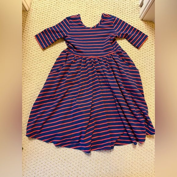 Hanna Andersson Other - NWOT Hanna Andersson blue red striped skater dress Sz 8